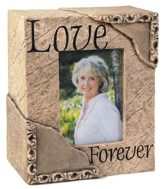 Love Textured Stone Photo Urn